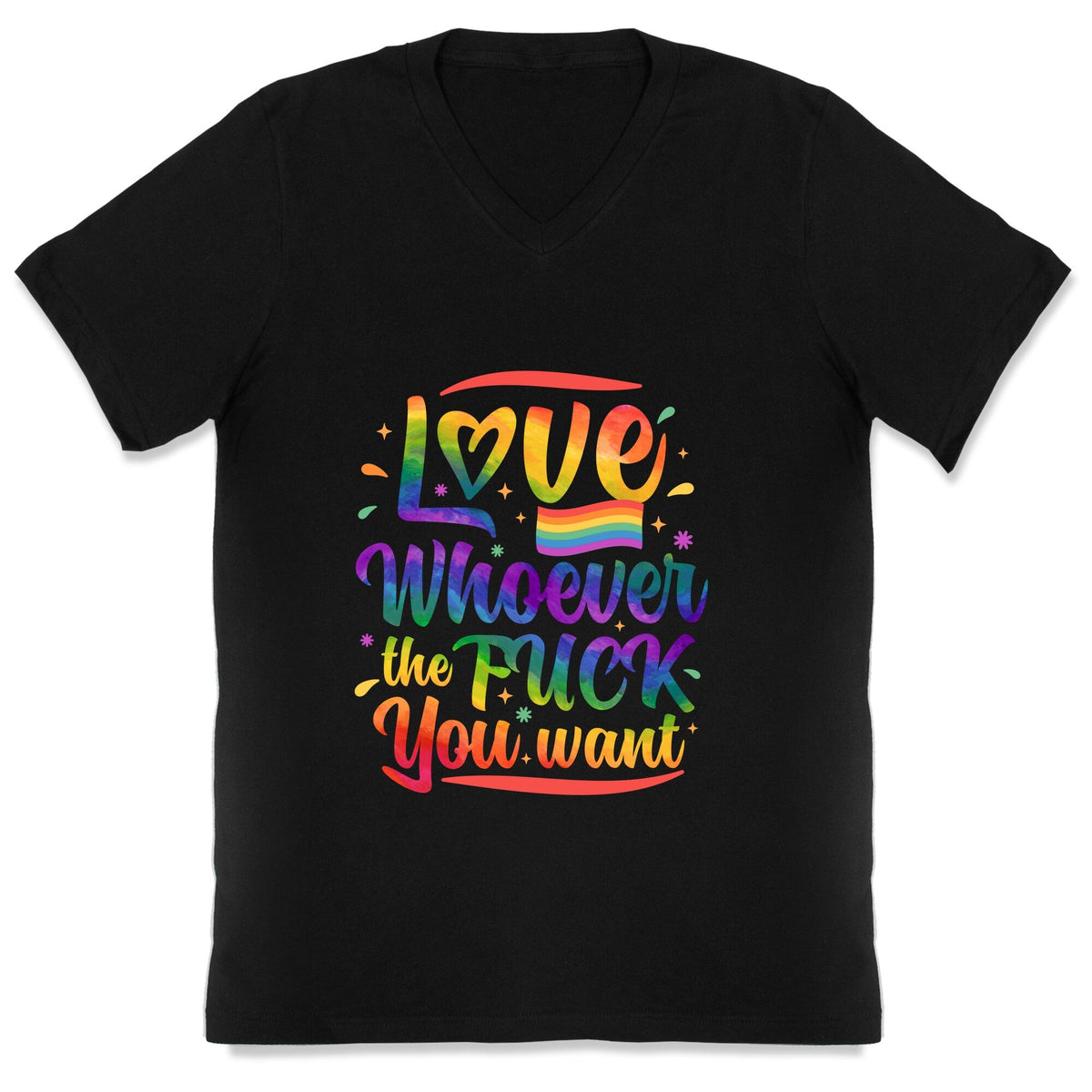 Love Whoever The F You Want V-Neck Unisex