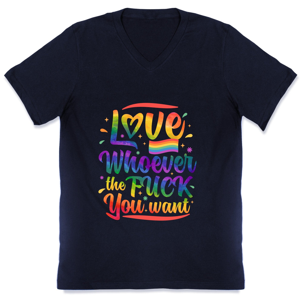 Love Whoever The F You Want V-Neck Unisex