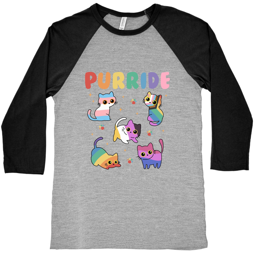Purride Cats Pride Baseball Tee Unisex