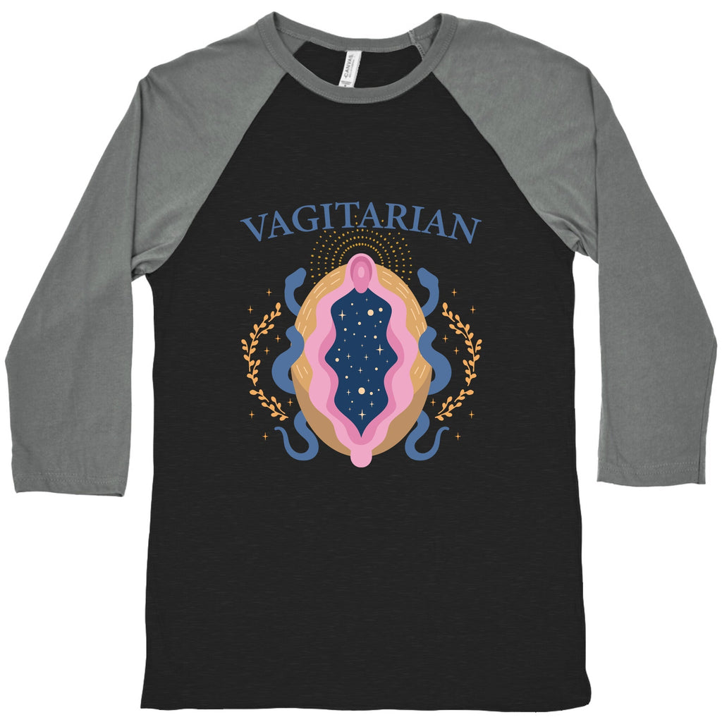 Vagitarian Lesbian Pride Baseball Tee Unisex