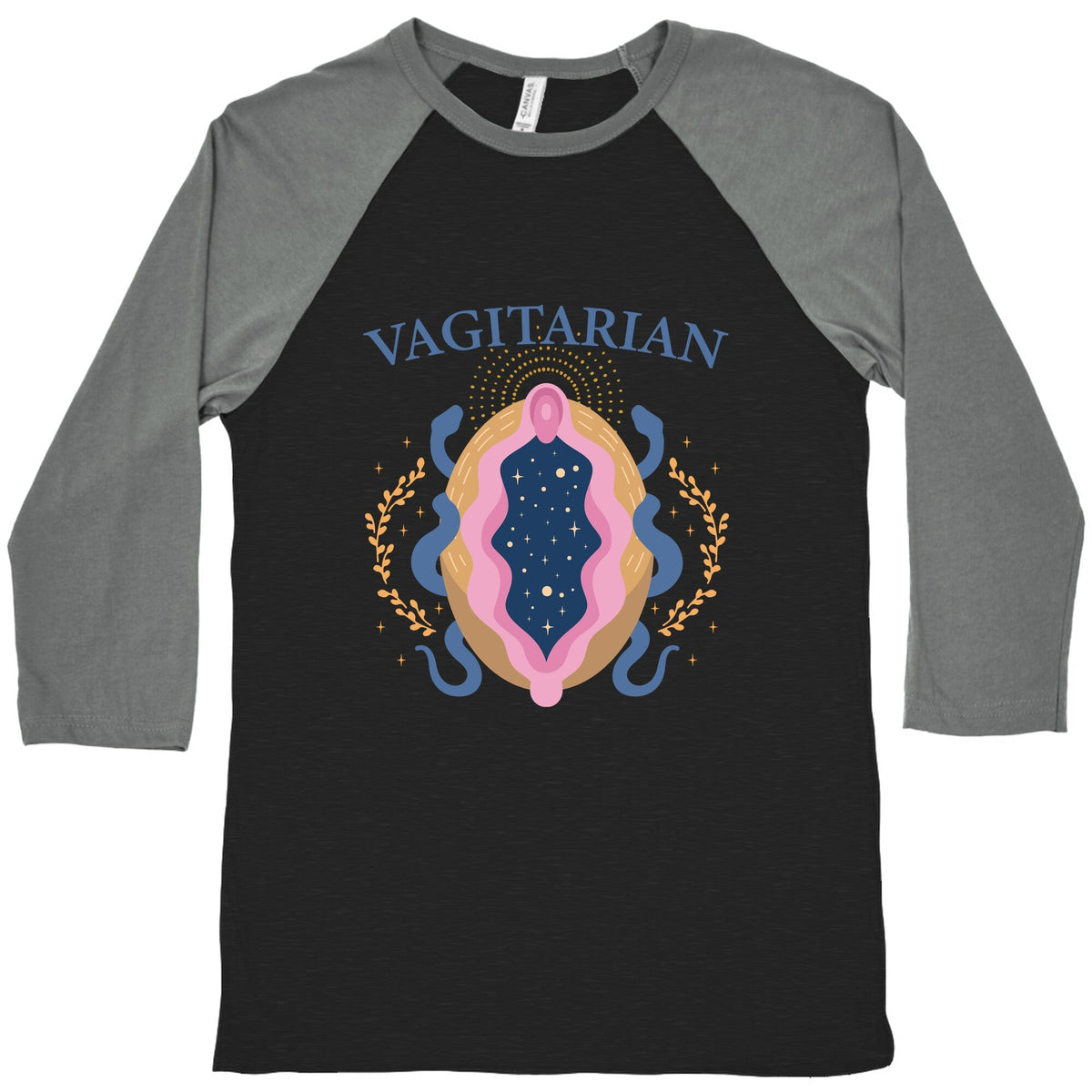 Vagitarian Lesbian Pride Baseball Tee Unisex