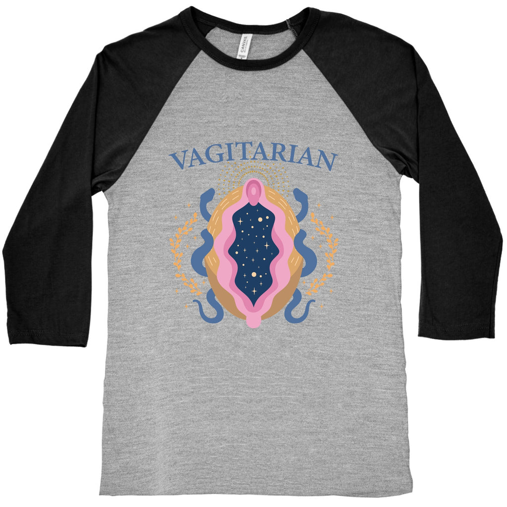 Vagitarian Lesbian Pride Baseball Tee Unisex