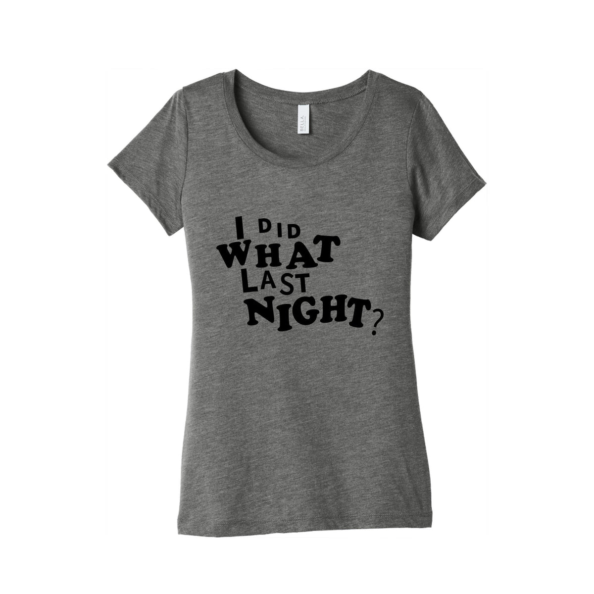I Did What Last Night Womens Triblend Tee Unisex