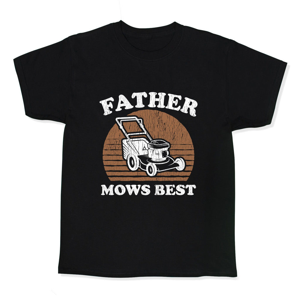 Father Mows Best Fathers Day Kids Tee Unisex