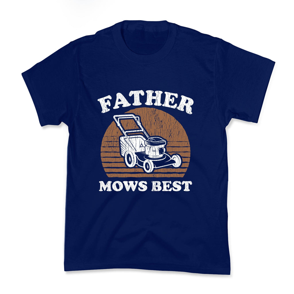 Father Mows Best Fathers Day Kids Tee Unisex