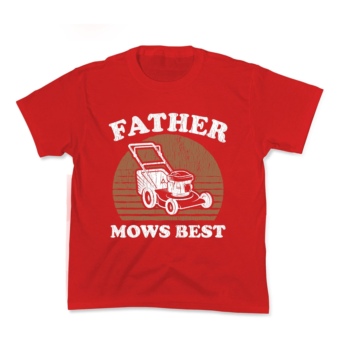 Father Mows Best Fathers Day Kids Tee Unisex