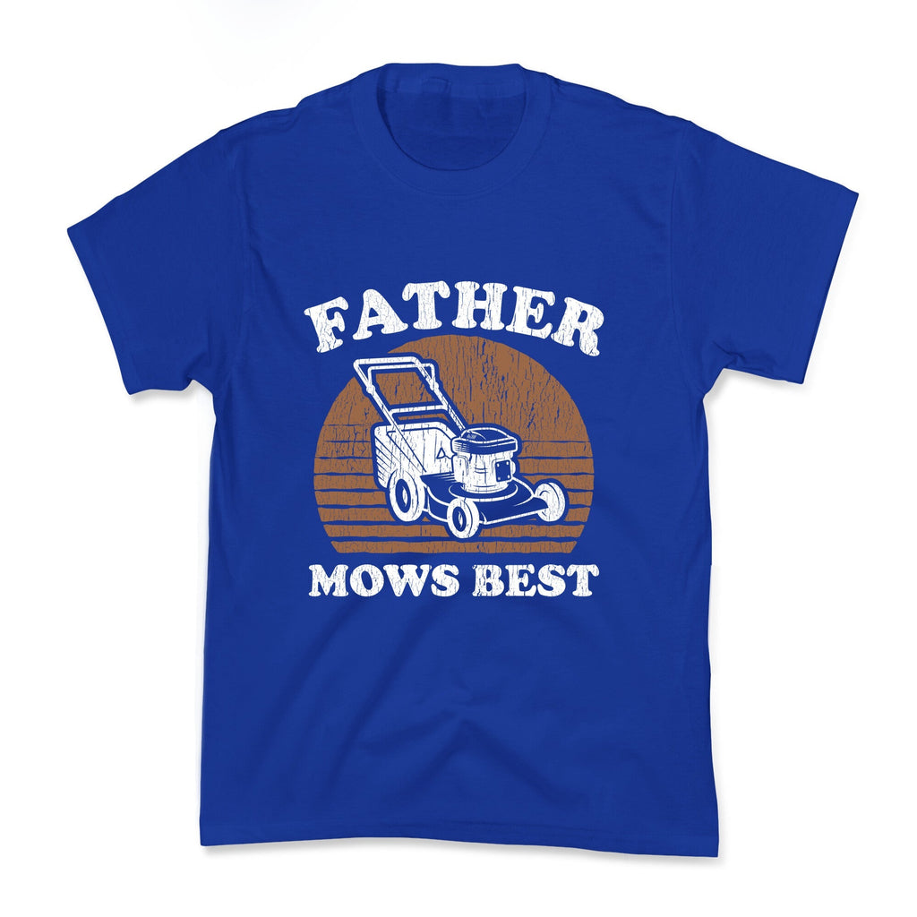 Father Mows Best Fathers Day Kids Tee Unisex