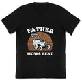 Father Mows Best Fathers Day V-Neck Unisex