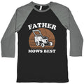 Father Mows Best Fathers Day Baseball Tee Unisex