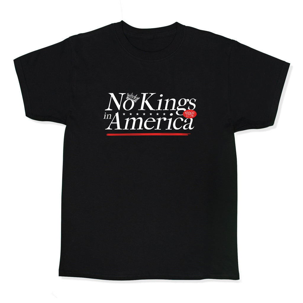 No Kings In America Anti Trump Kids Tee Unisex