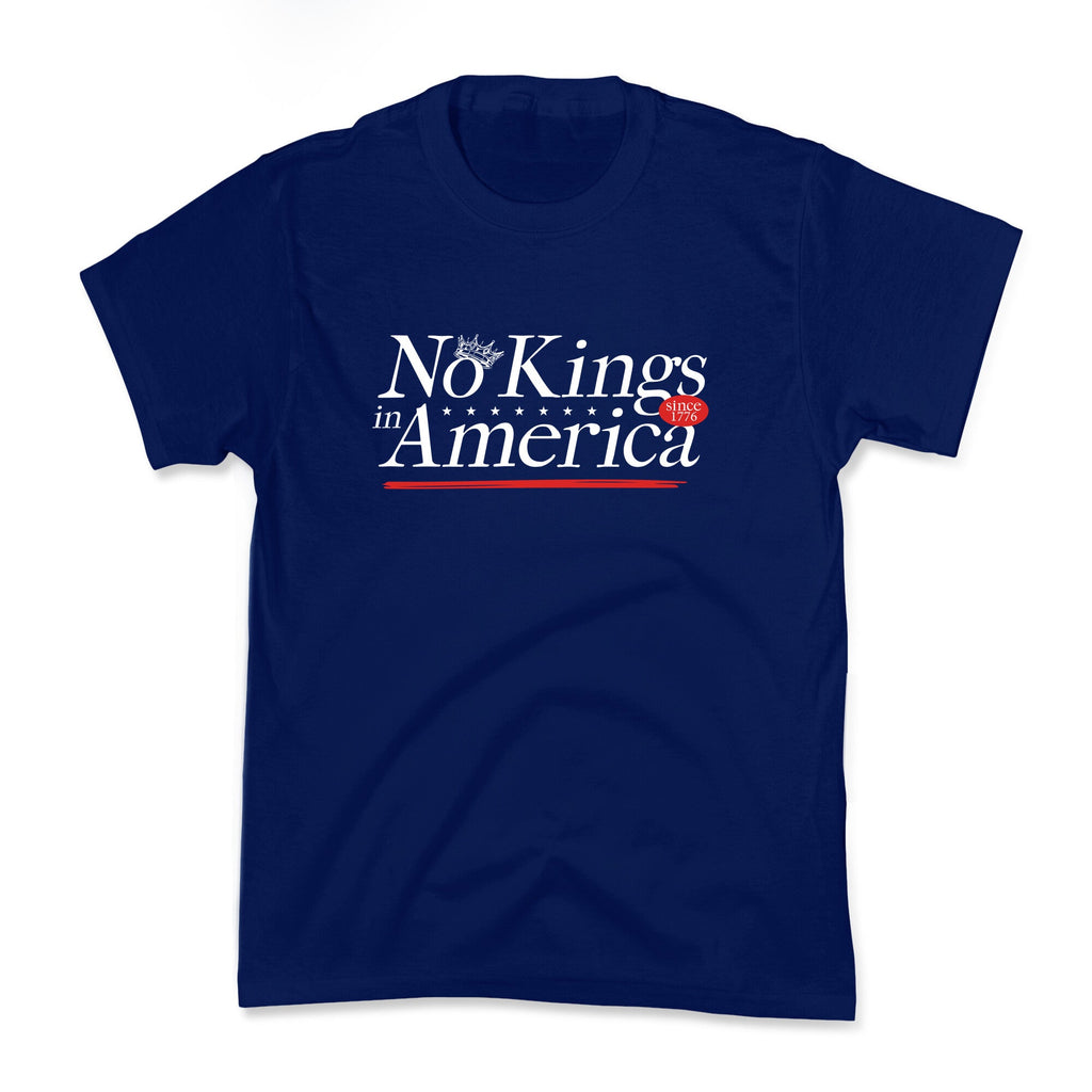 No Kings In America Anti Trump Kids Tee Unisex