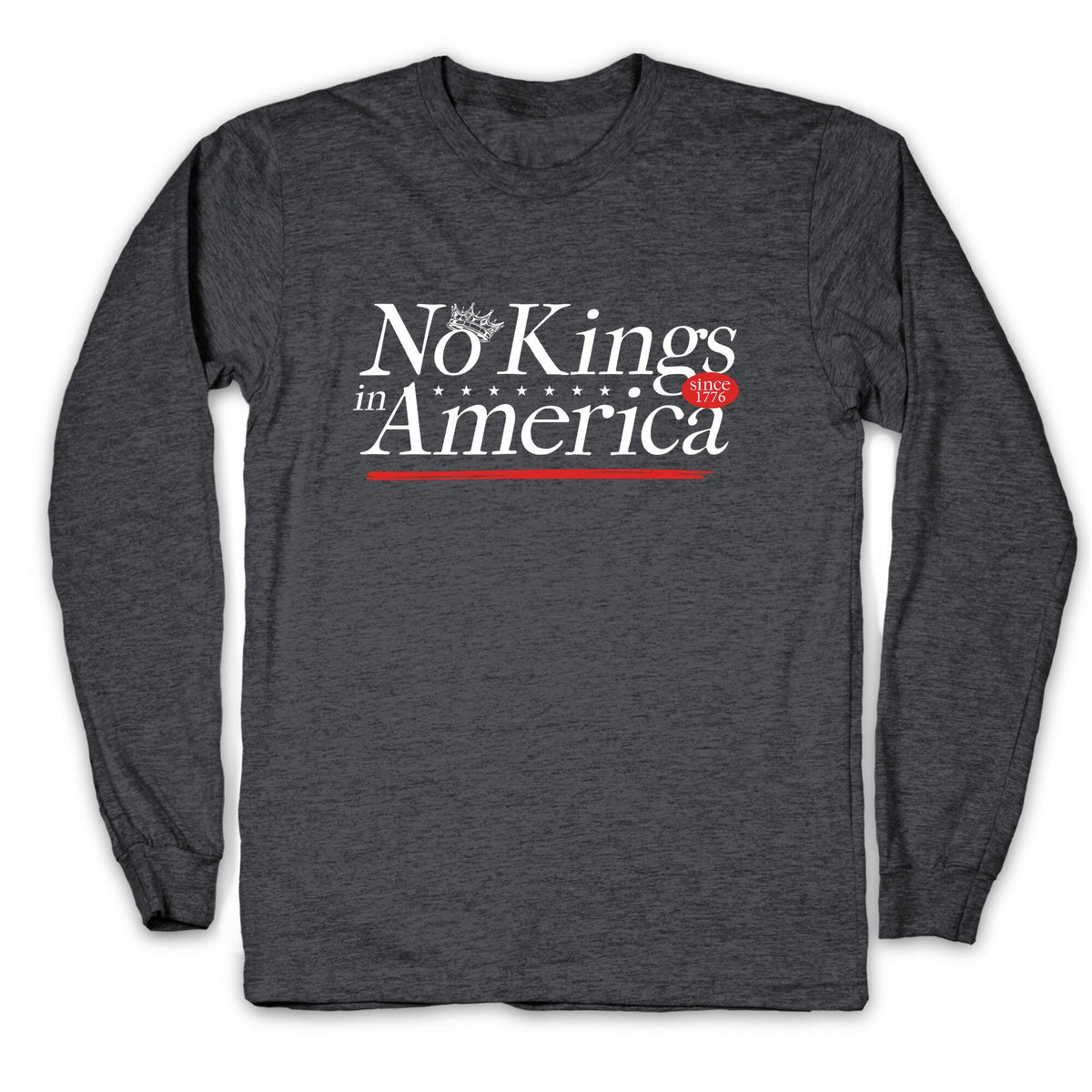 No Kings In America Anti Trump Longsleeve Tee Unisex