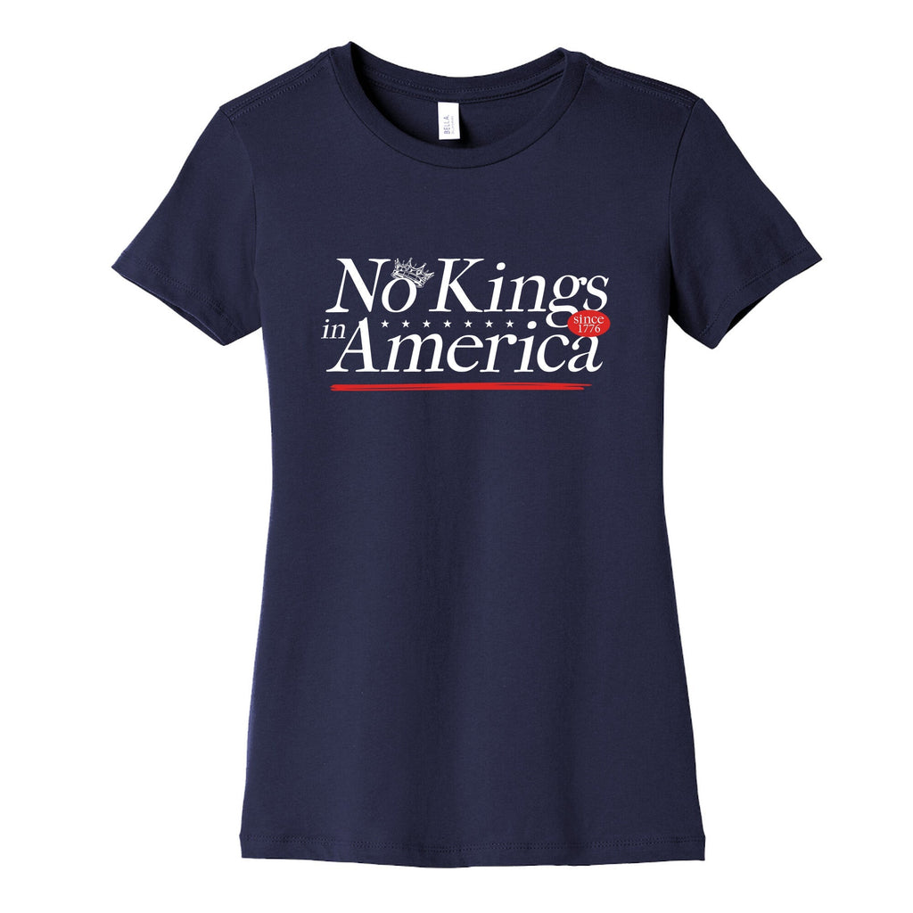 No Kings In America Anti Trump Womens Cotton Tee Unisex