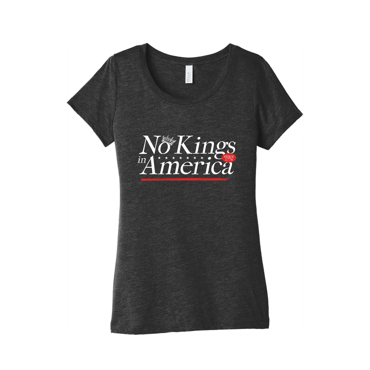 No Kings In America Anti Trump Womens Triblend Tee Unisex