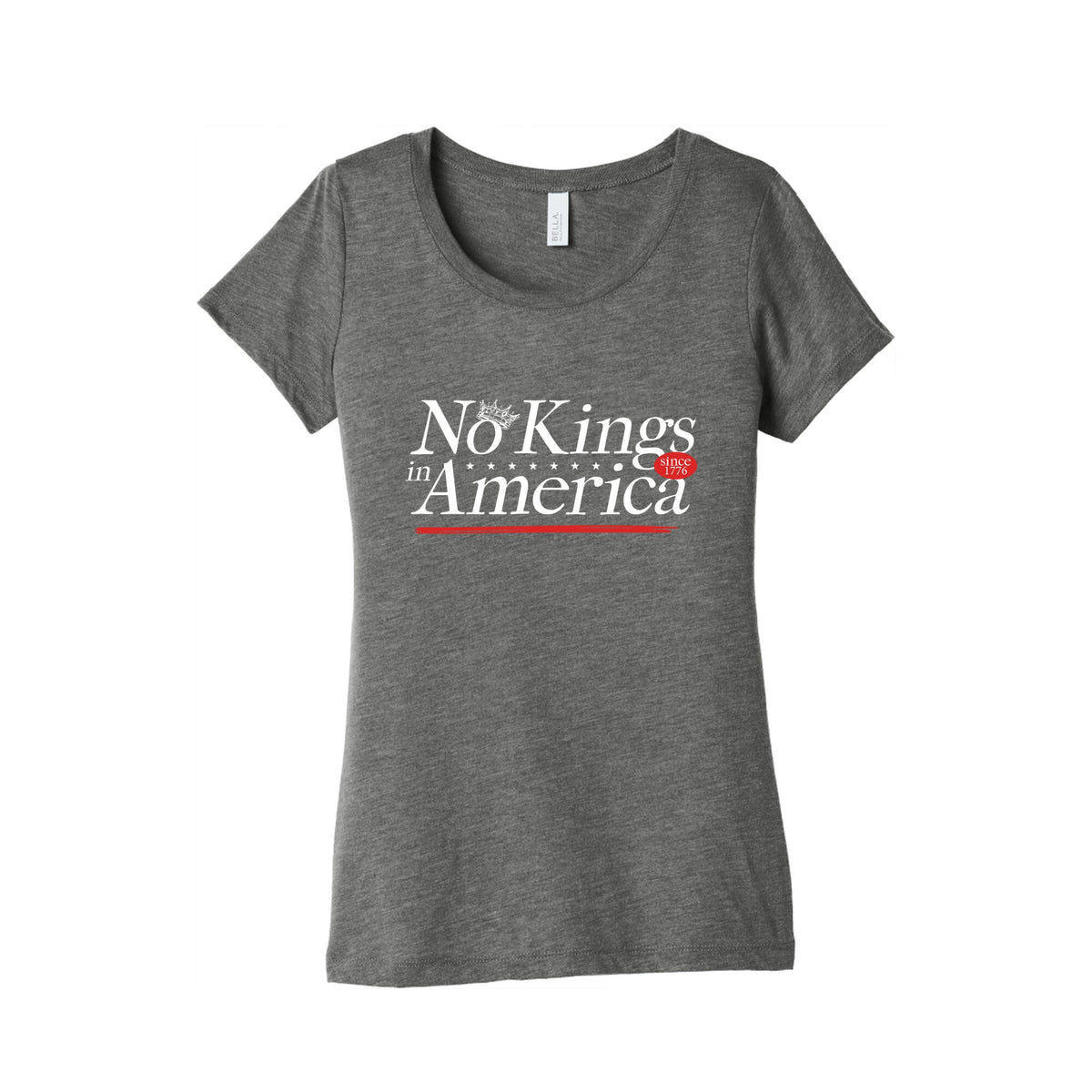 No Kings In America Anti Trump Womens Triblend Tee Unisex