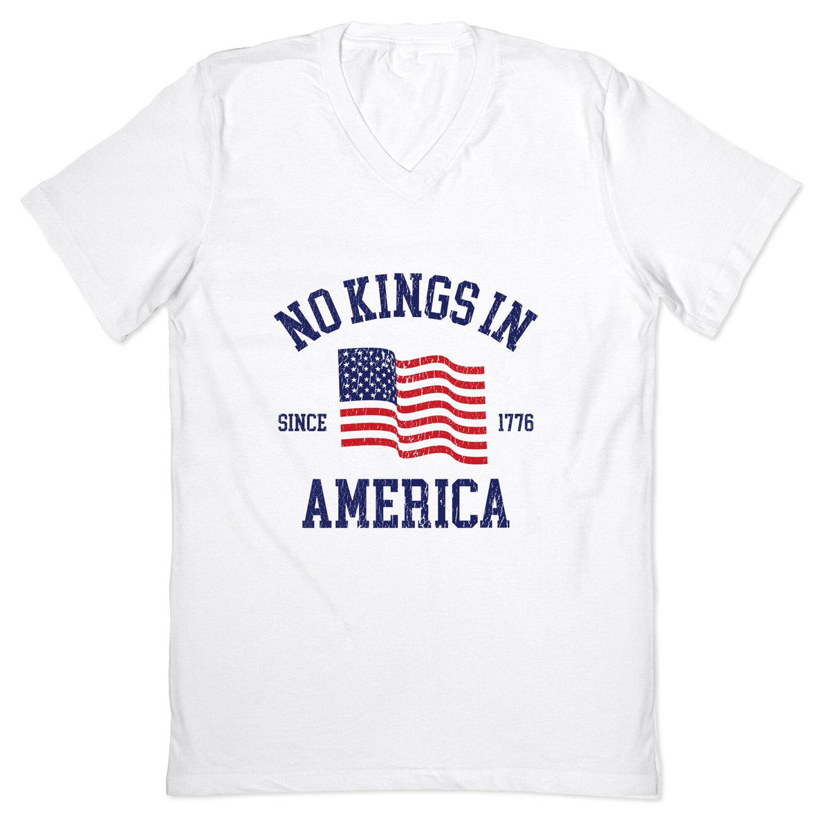 No Kings In America Since 1776 V-Neck Unisex