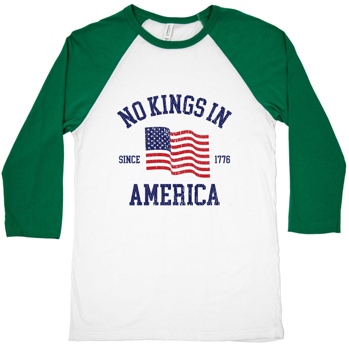 No Kings In America Since 1776 Baseball Tee Unisex