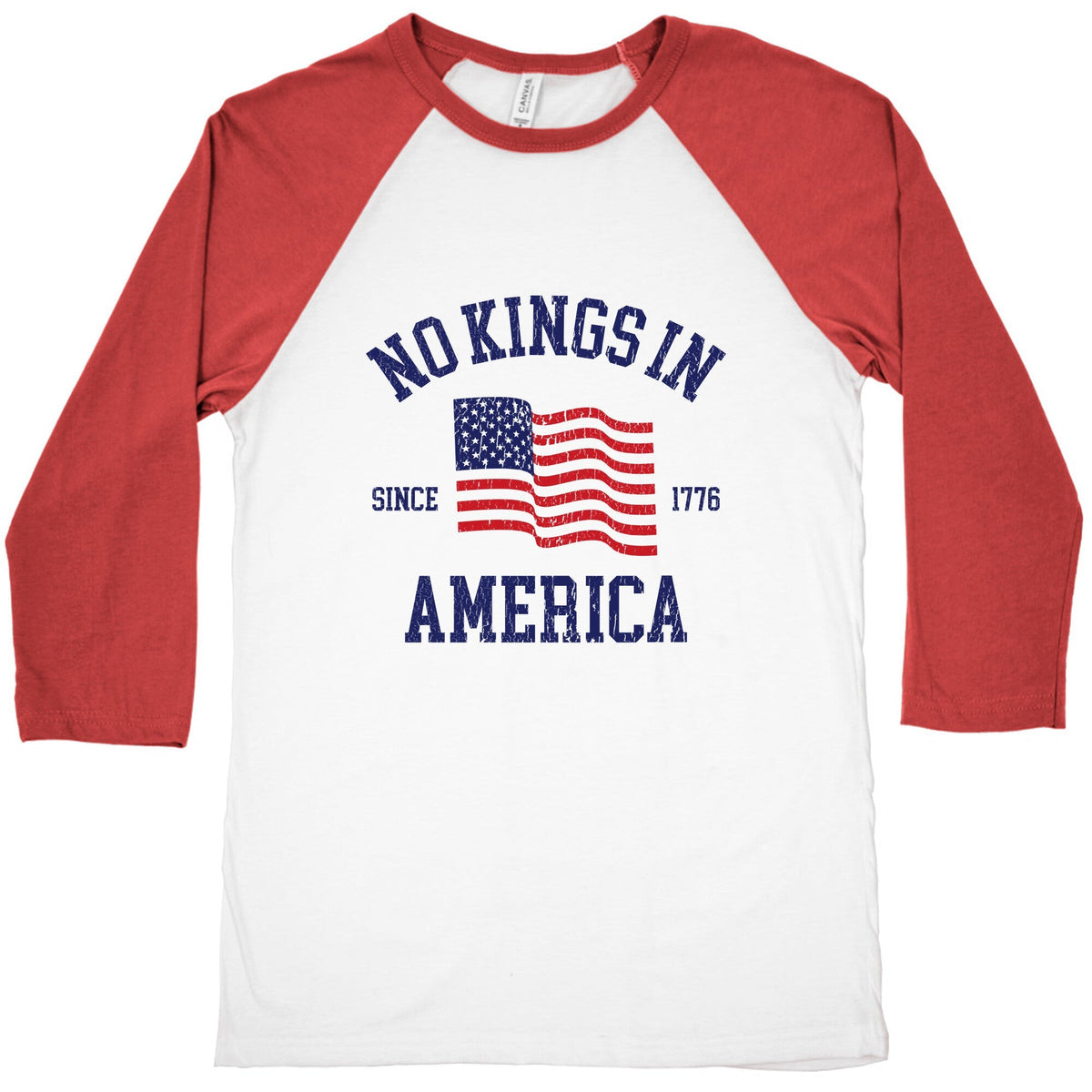 No Kings In America Since 1776 Baseball Tee Unisex