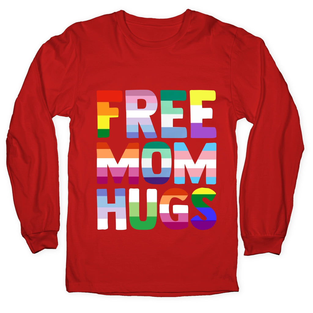Free Mom Hugs Rainbow Longsleeve Tee Unisex