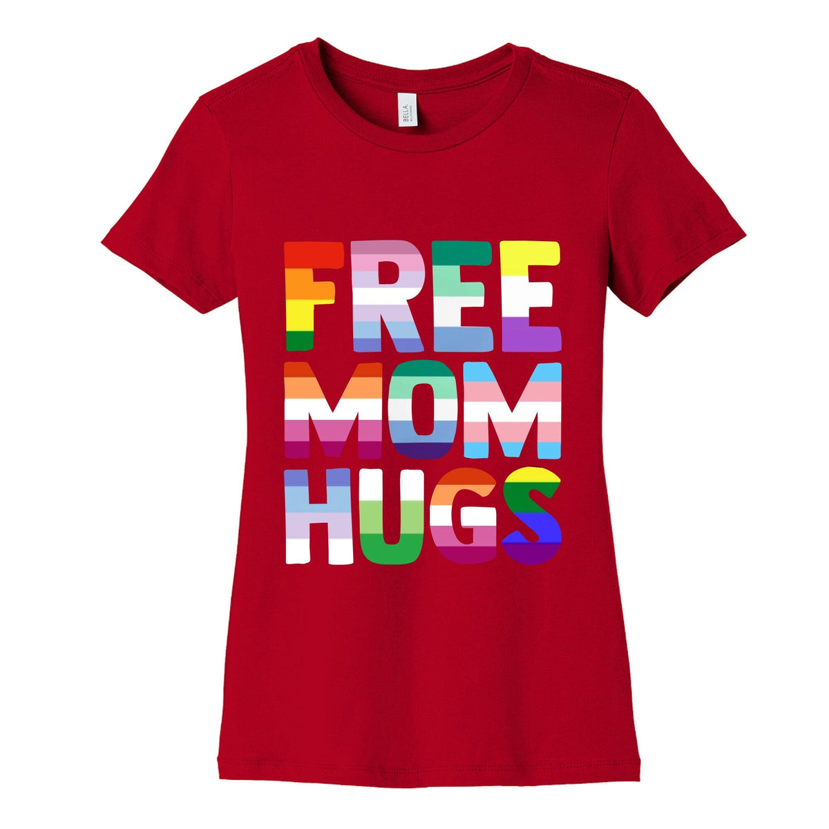 Free Mom Hugs Rainbow Womens Cotton Tee Unisex