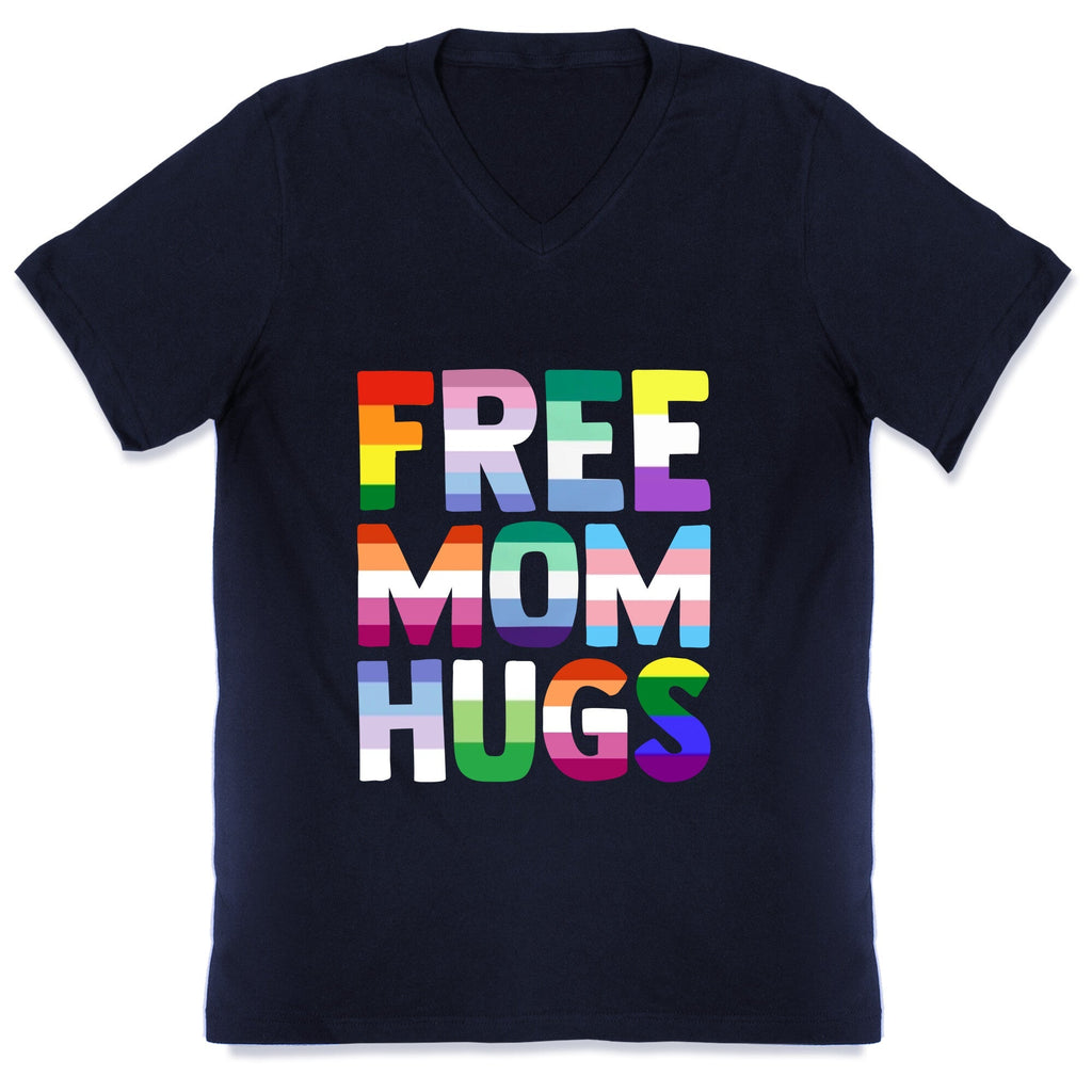 Free Mom Hugs Rainbow V-Neck Unisex