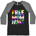 Free Mom Hugs Rainbow Baseball Tee Unisex