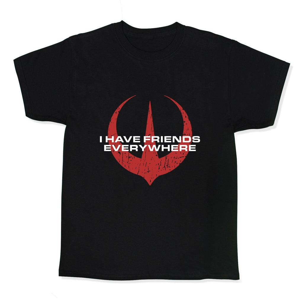 I Have Friends Everywhere Red Kids Tee Unisex