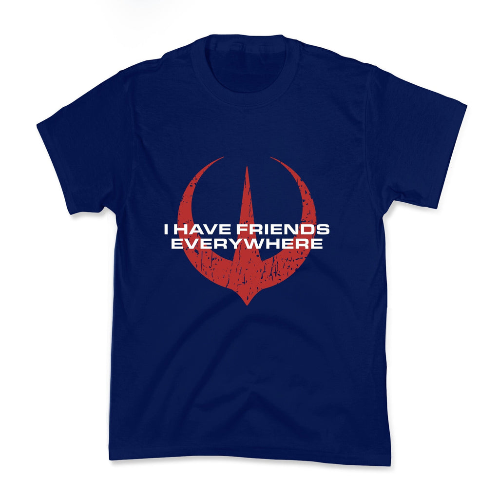 I Have Friends Everywhere Red Kids Tee Unisex