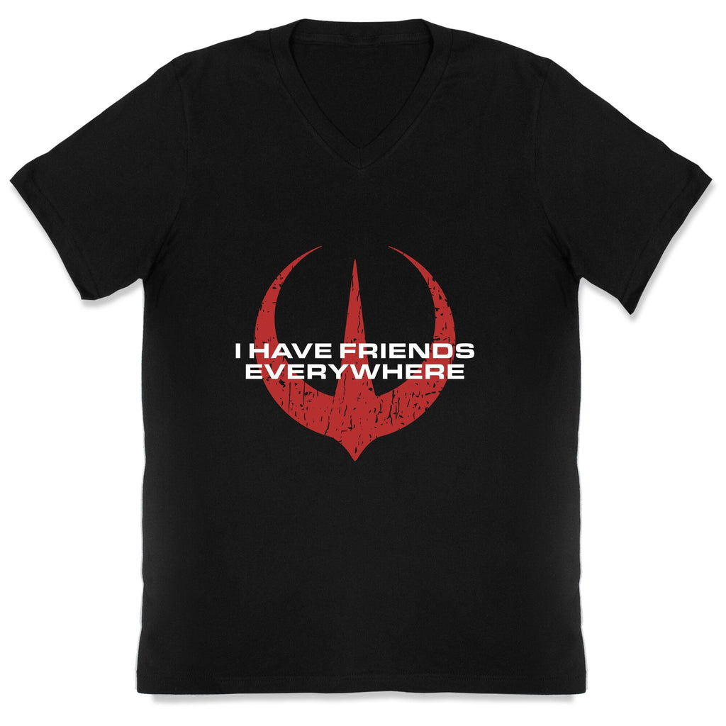 I Have Friends Everywhere Red V-Neck Unisex