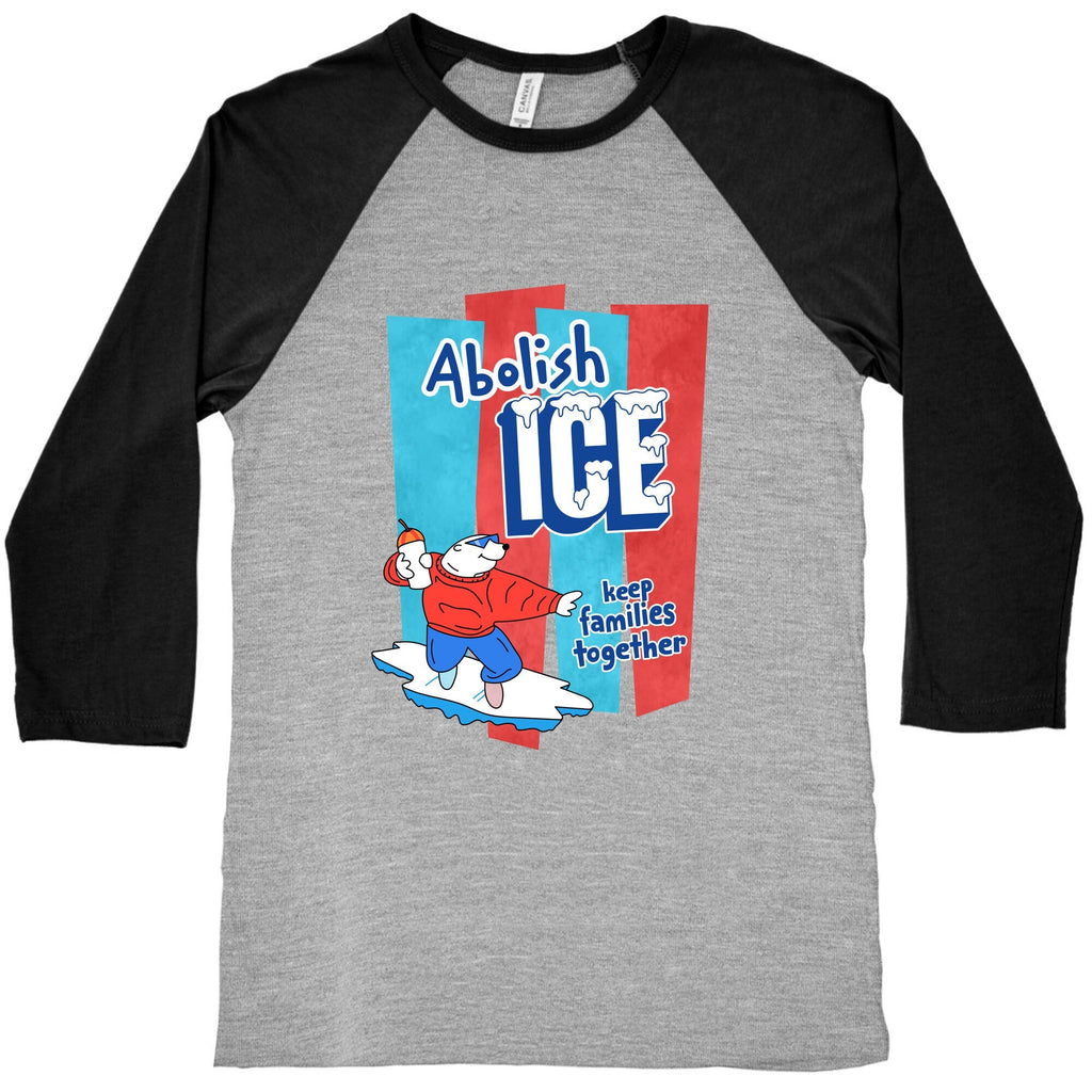 Abolish Ice Baseball Tee Unisex