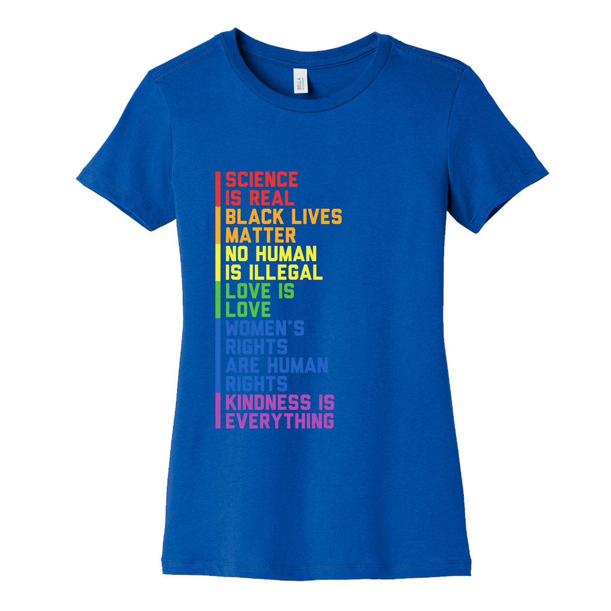 No Human Is Illegal Statement Womens Cotton Tee Unisex
