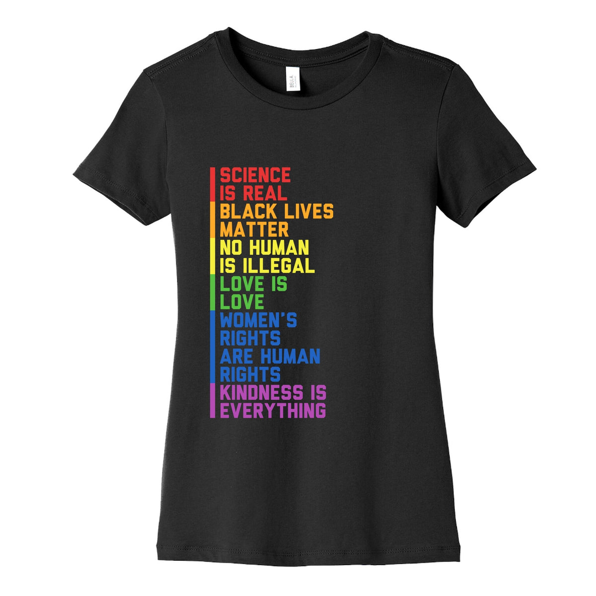 No Human Is Illegal Statement Womens Cotton Tee Unisex