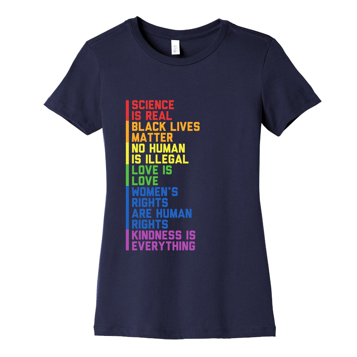 No Human Is Illegal Statement Womens Cotton Tee Unisex