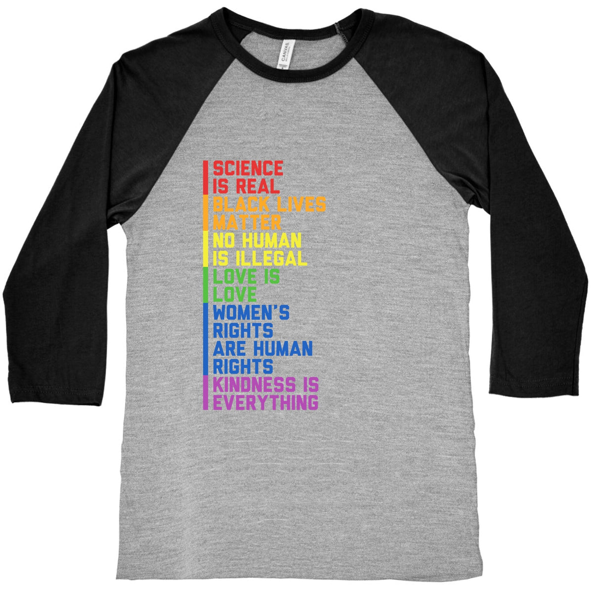No Human Is Illegal Statement Baseball Tee Unisex