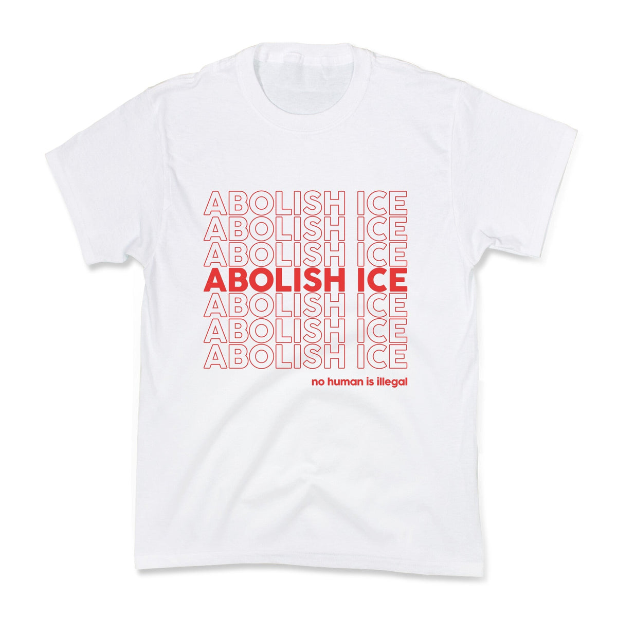 Abolish Ice Red Kids Tee Unisex