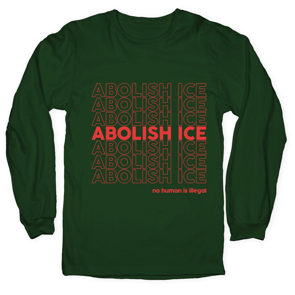 Abolish Ice Red Longsleeve Tee Unisex
