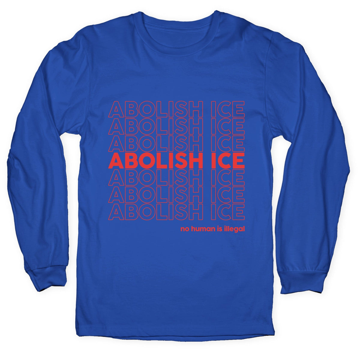 Abolish Ice Red Longsleeve Tee Unisex