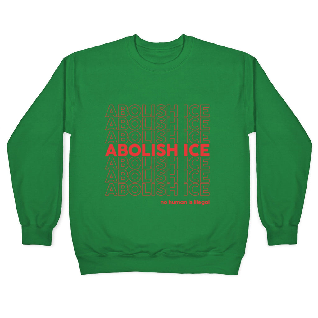 Abolish Ice Red Crewneck Unisex