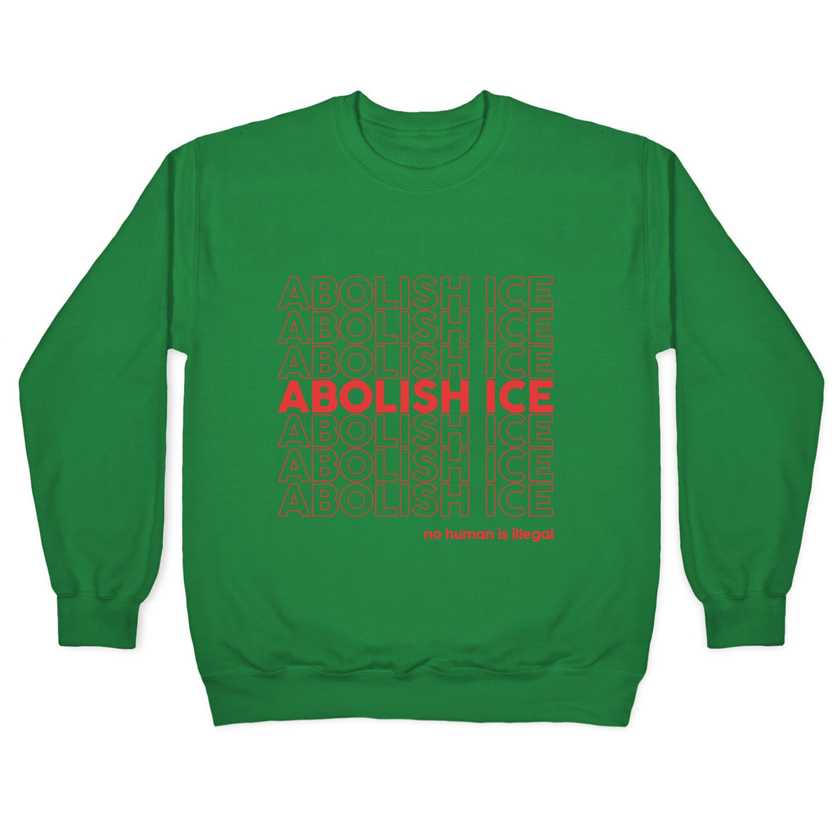 Abolish Ice Red Crewneck Unisex