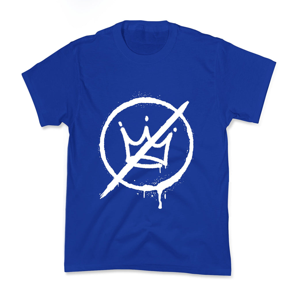 No Kings Crown Anti Trump Kids Tee Unisex