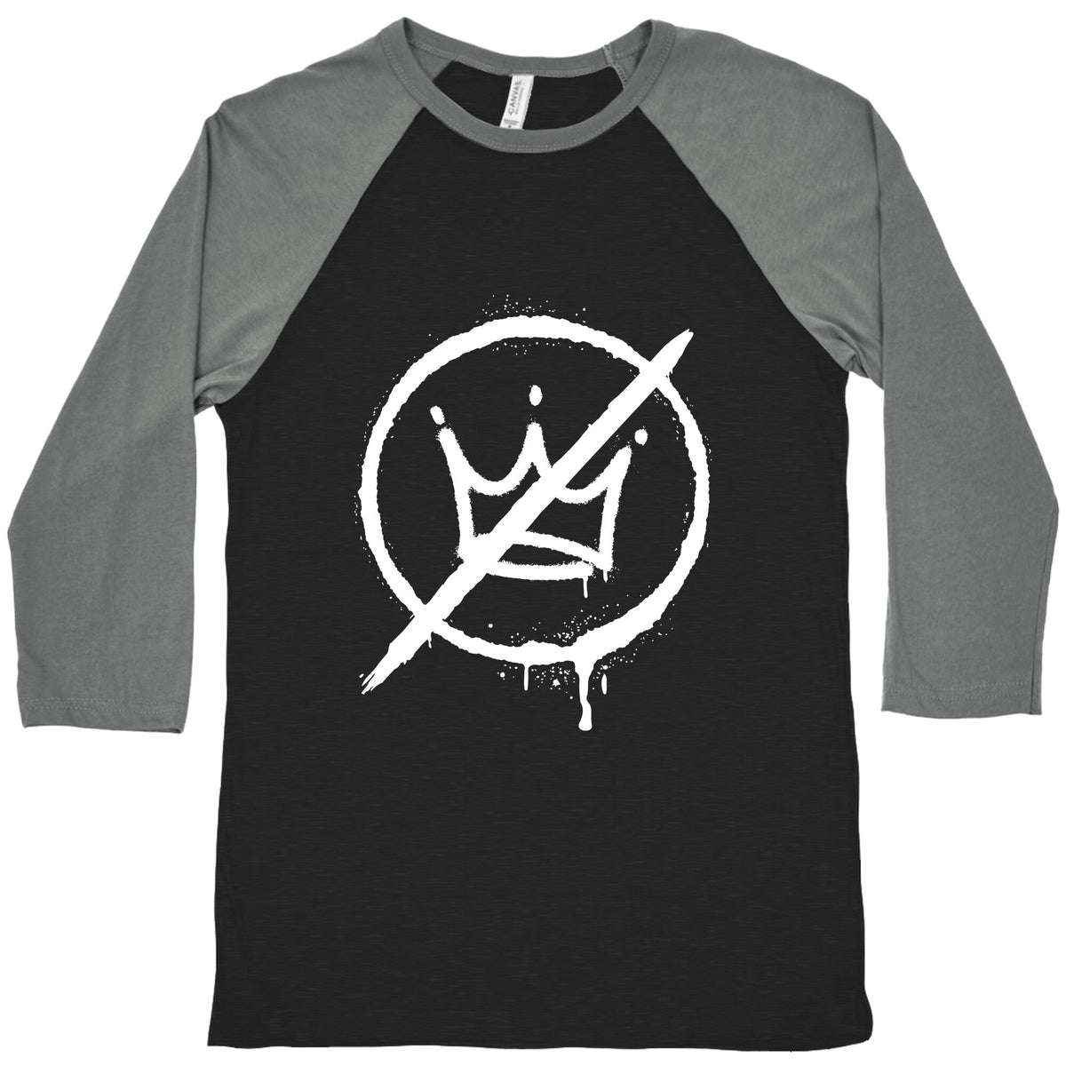 No Kings Crown Anti Trump Baseball Tee Unisex