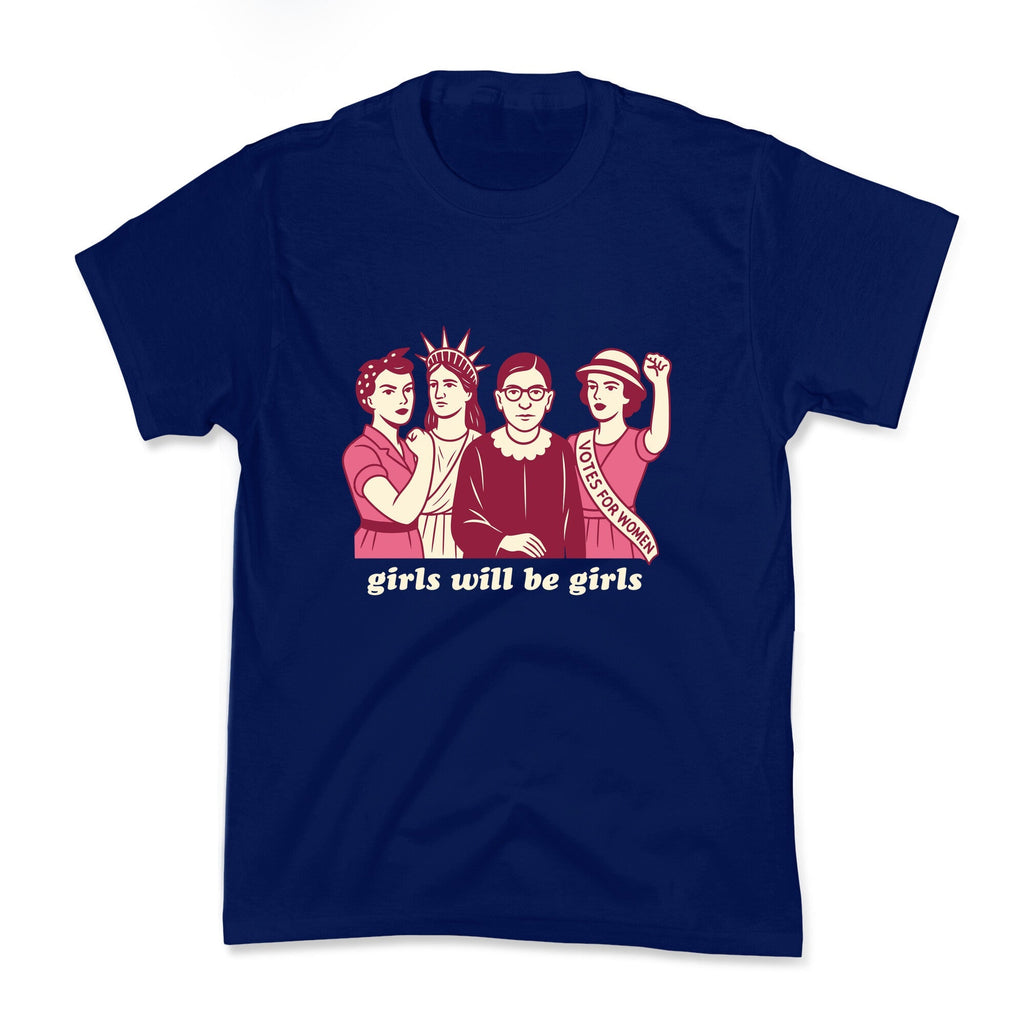 Girls Will Be Girls Fourth of July Kids Tee Unisex