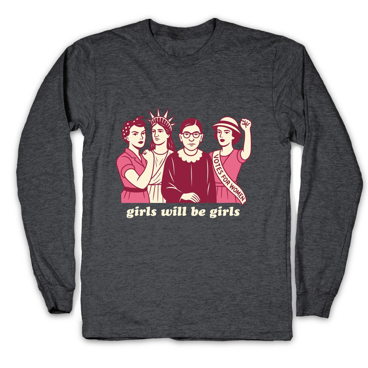 Girls Will Be Girls Fourth of July Longsleeve Tee Unisex