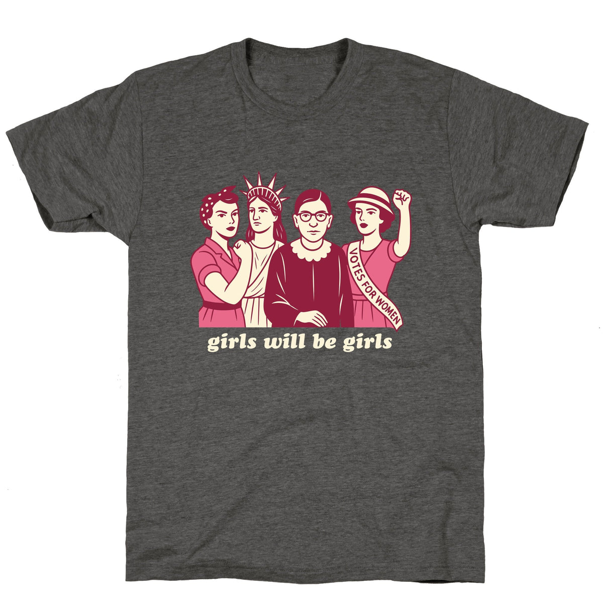 Girls Will Be Girls Fourth of July Unisex Triblend Tee Unisex