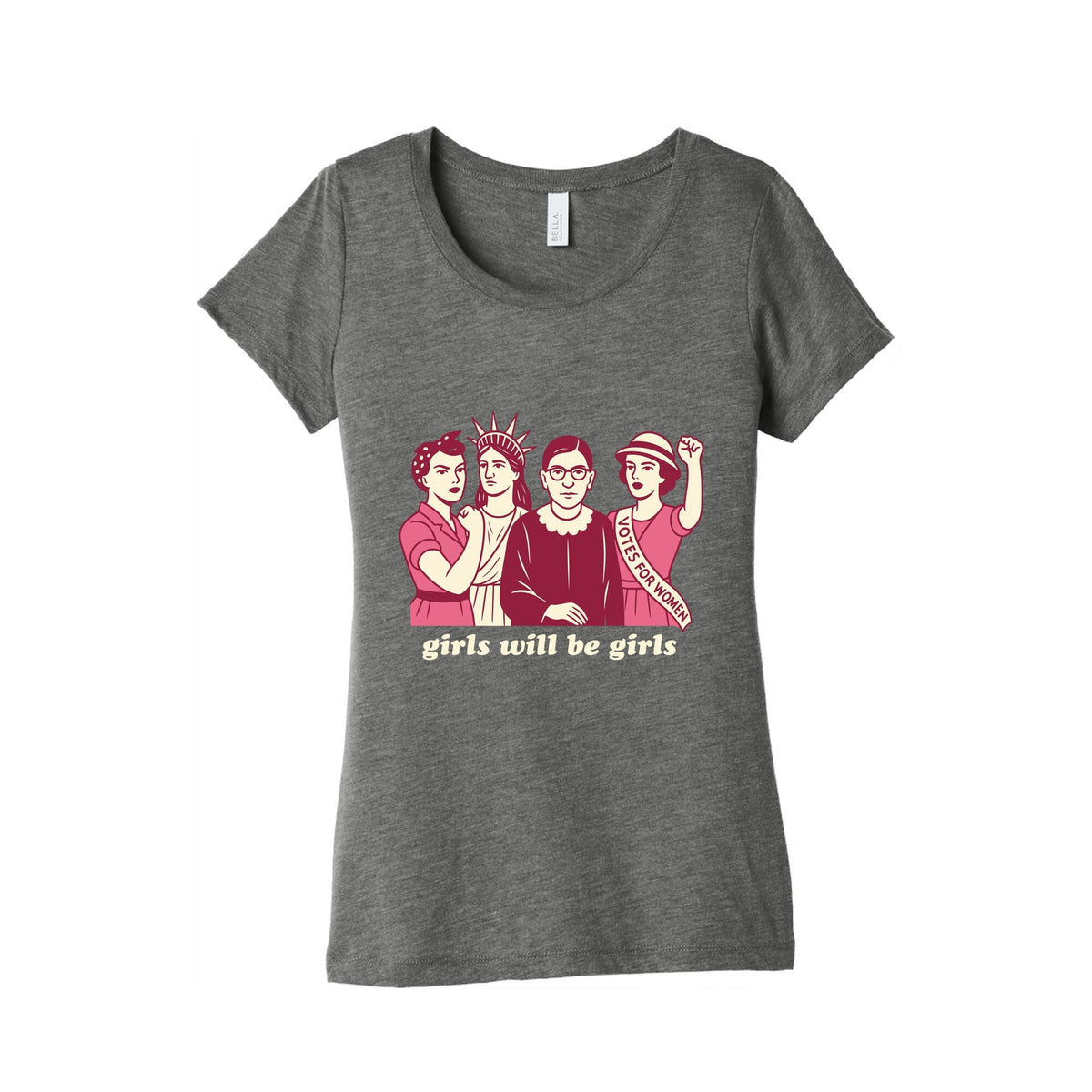 Girls Will Be Girls Fourth of July Womens Triblend Tee Unisex