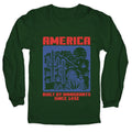 America Built By Immigrants July 4th Longsleeve Tee Unisex