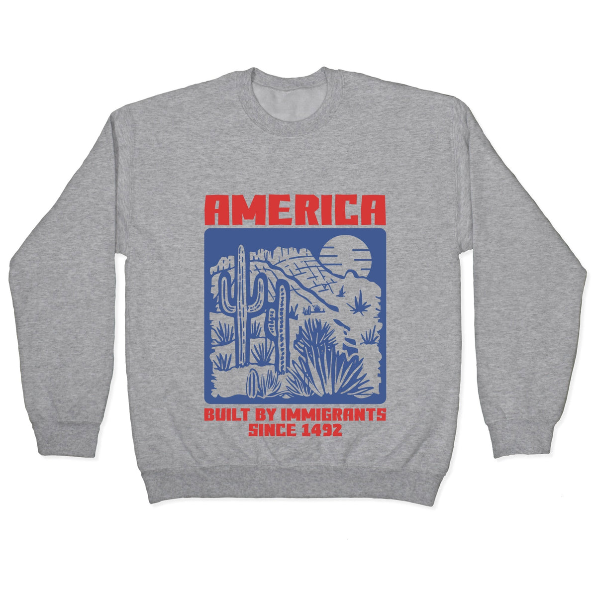 America Built By Immigrants July 4th Crewneck Unisex