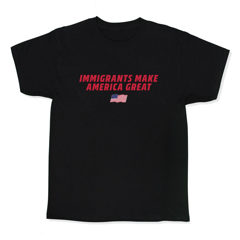 Immigrants Make America Great Flag Kids Tee Unisex