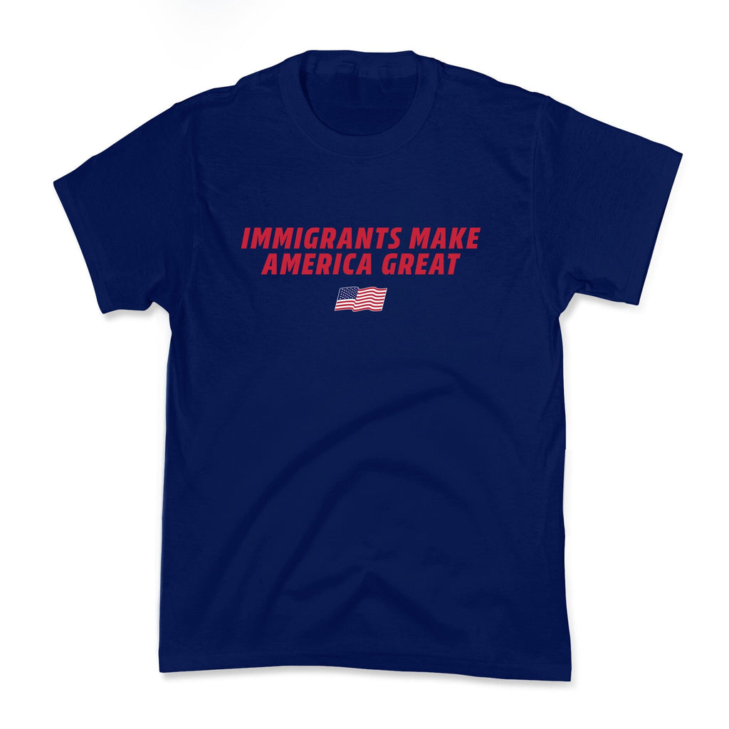 Immigrants Make America Great Flag Kids Tee Unisex