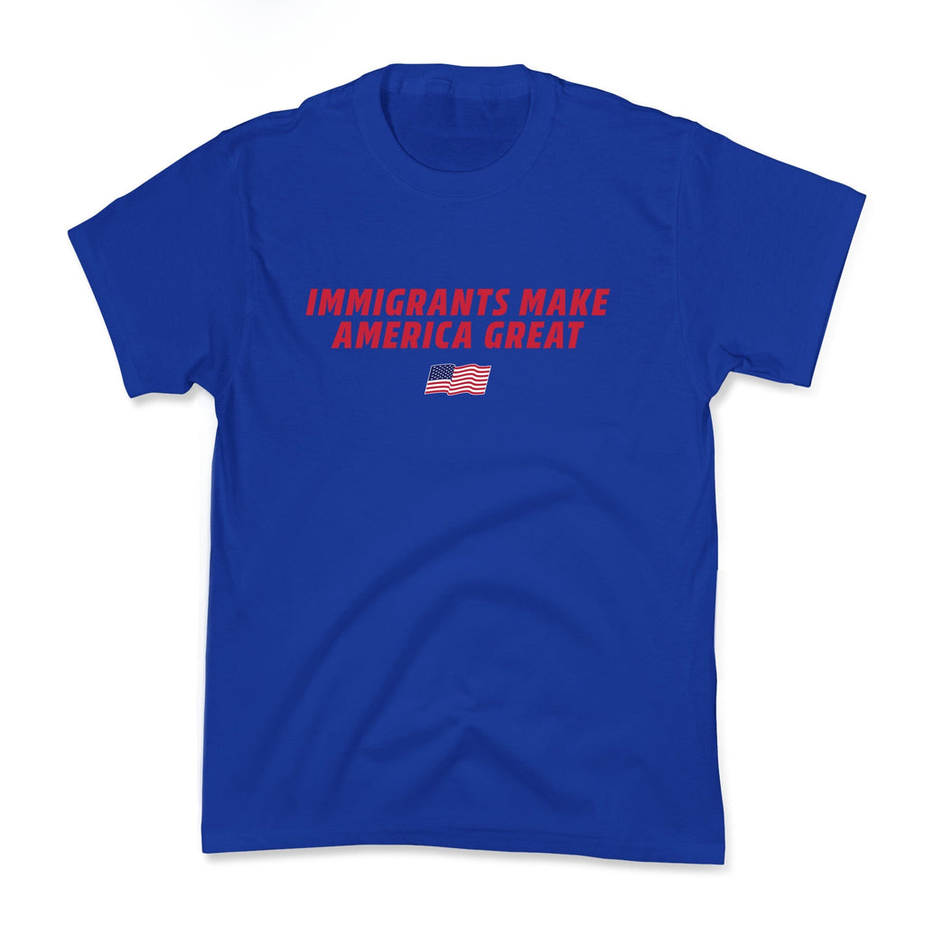 Immigrants Make America Great Flag Kids Tee Unisex